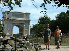 Titus diadalíve a Forum Romanumon Római kirándulás