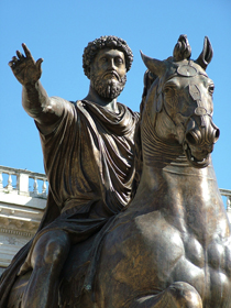 Marcus Aurelius lovasszobra a Capitoliumon Római kirándulás